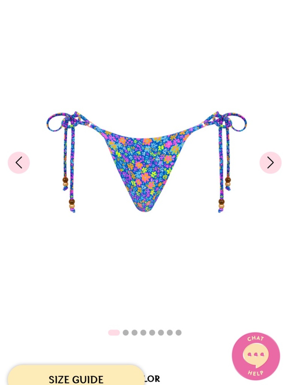 Kulani Kinis Blue Floral Tie-Side Bikini Bottom